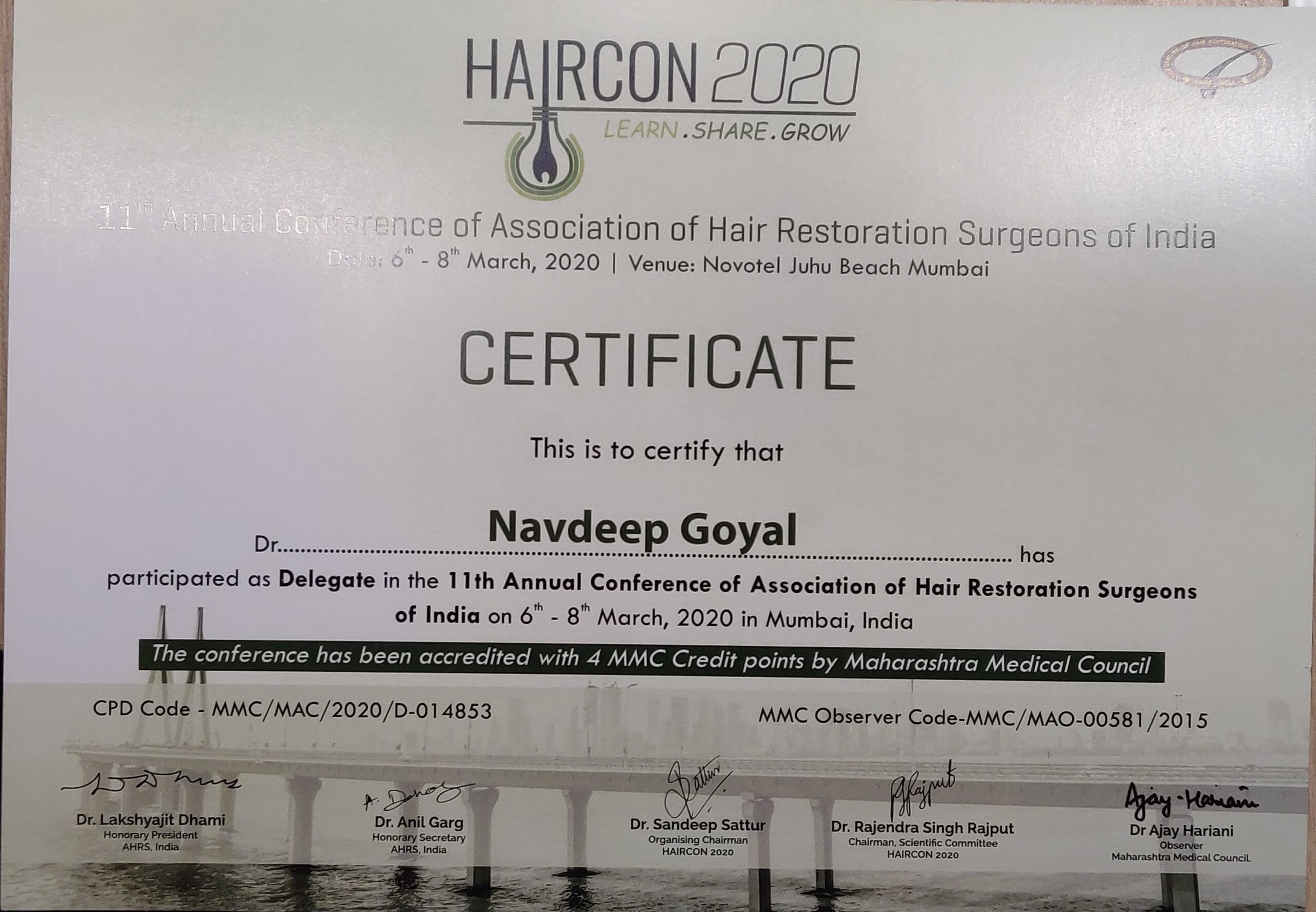 HAIRCON 2020 at Hotel Novotel, Juhu Beach, Mumbai, India.