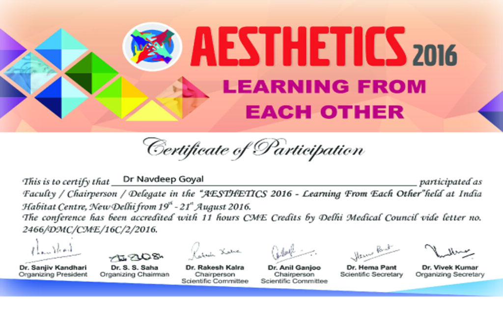 Aesthetics 2016, learning from each other, New Delhi, India.